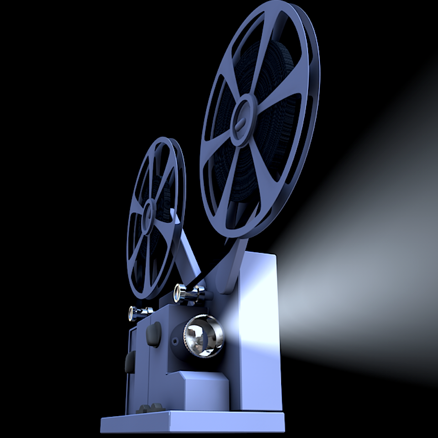 graphic of movie projector
