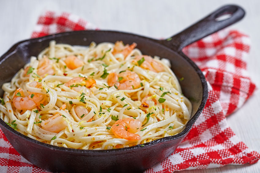 photo of shrimp with pasta